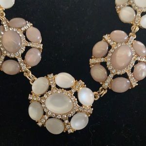 BRAND NEW W TAGS ANN TAYLOR rhinestone flower statement necklace.